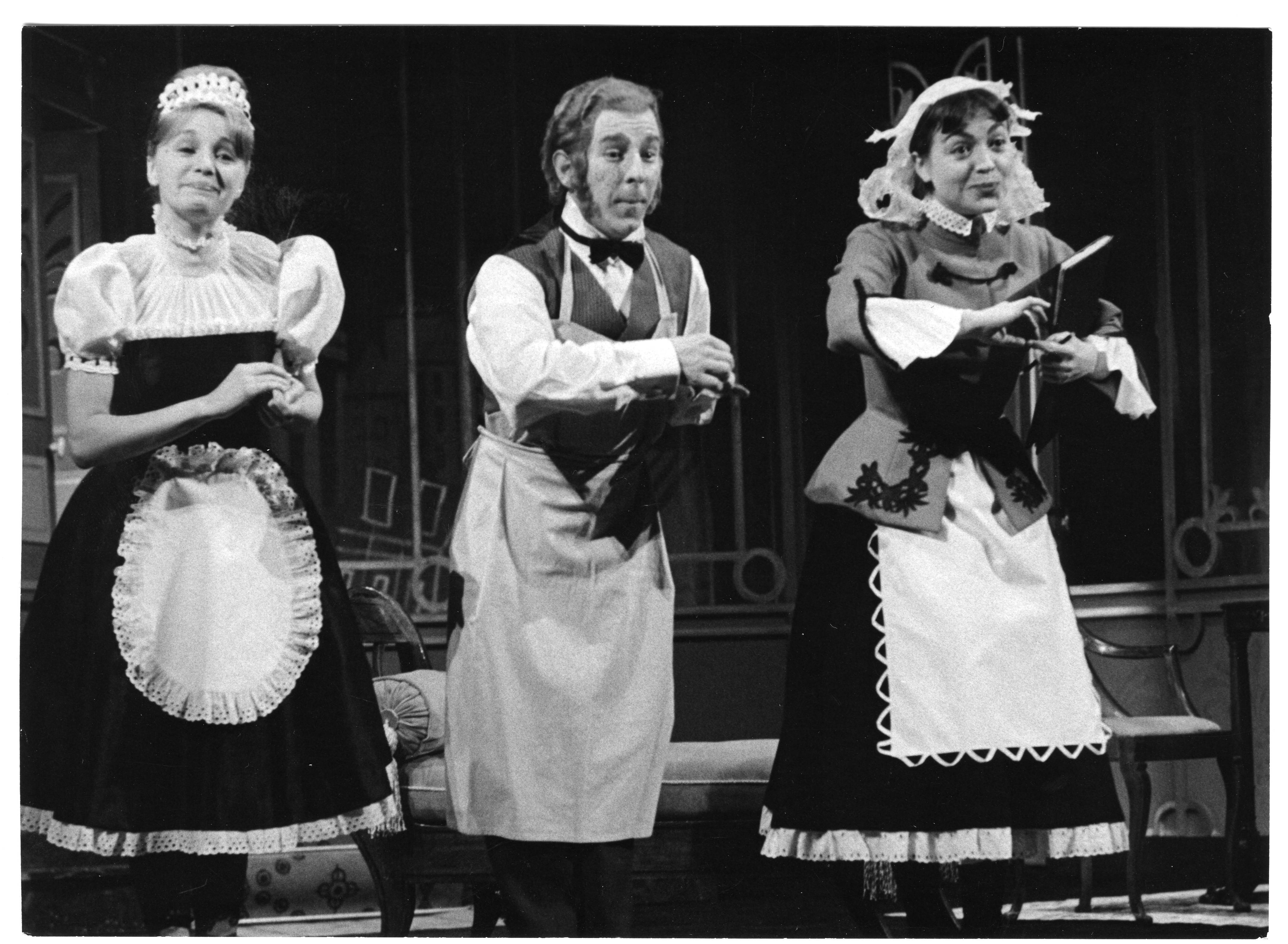 Claudine Bertier, Robert Dullier, Danièle Gauthier dans Le faiseur de Honoré de Balzac - Mise en scène René Jauneau - 1964-1965