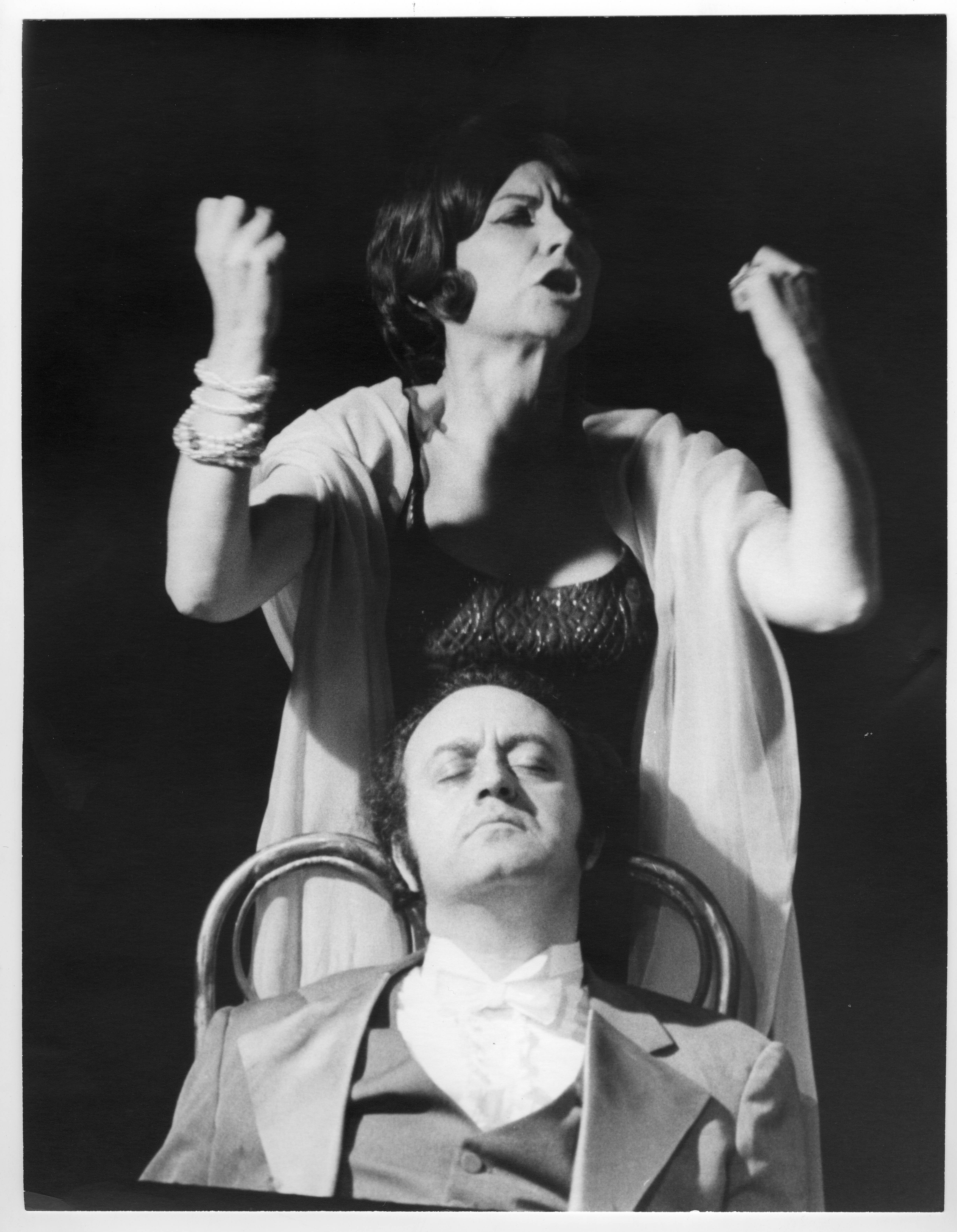 Denise Bonal et André Cellier dans La maison des coeurs brisés de George Bernard Shaw - Mise en scène Jean Tasso - 1967-1968